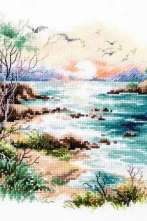 Ultimissimo Modello kit ricamo a punto croce - Tramonto sul mare - Magic Needle