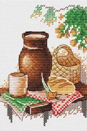 Economico kit ricamo a punto croce - Pranzo - MP Studia