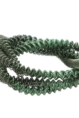Nuova Collezione Cannetille spirale frisée 3.4 mm pour broderie - création broches - Vert foncé x3
