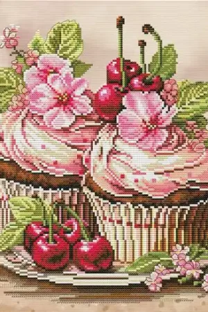 kit ricamo a punto croce - Pasticceria seducente - Nova Sloboda Prezzo Ridotto