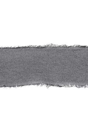 Vendita Finale Ruban mousseline effiloché 40 mm - Bleu marine x1m