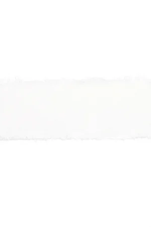 Nuova Collezione Ruban mousseline effiloché 40 mm - Ecru x1m