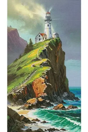 kit ricamo a punto croce - Faro maestoso - Nova Sloboda Offerta Speciale