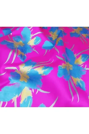 50 CM TESSUTO MIKADO IN SETA FIL COUPE' FIORI ALTO 150 CM Più Venduto