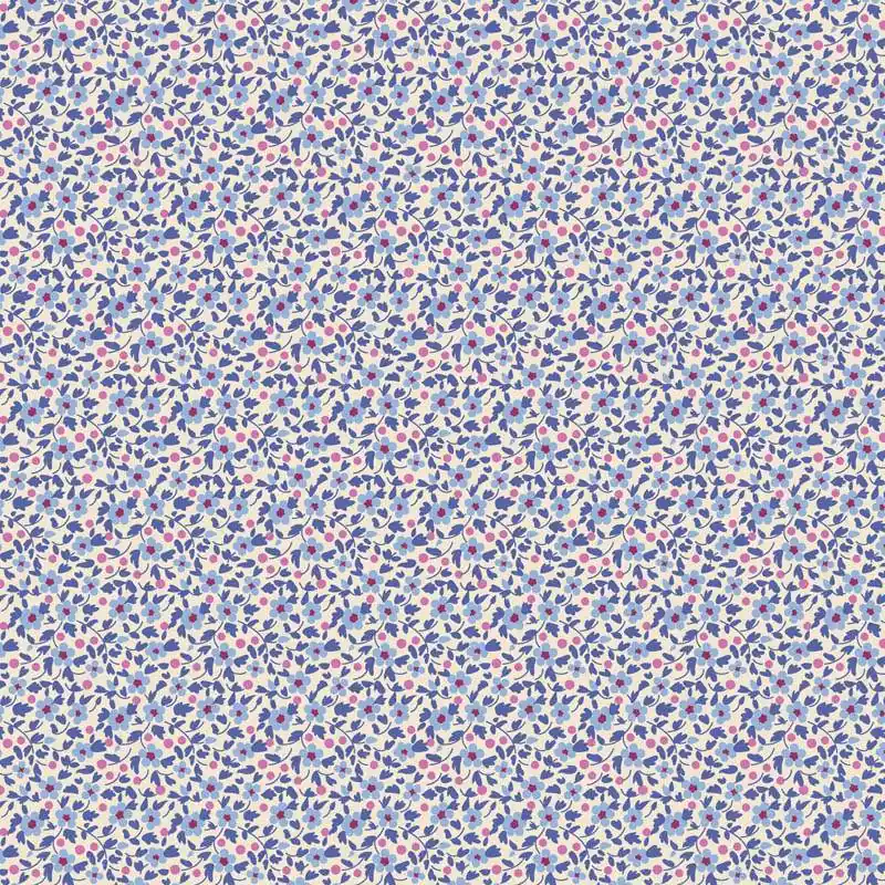 Tilda Brie Basics Iris, Tessuto panna con fiorellini lilla Più Venduto