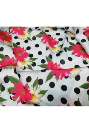 Super Prezzo 50 CM TESSUTO STAMPATO MICRO CREPE MISTO SETA ALTO 150 CM