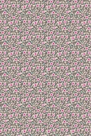 Tilda Brie Basics Grey, Tessuto grigio con fiorellini malva Spedito Oggi