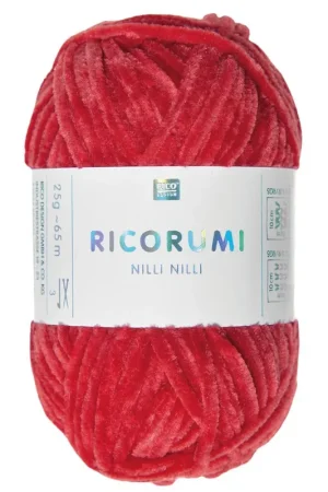 Spedizione Espresso Laine chenille Ricorumi Nilli Nilli par Rico Design Amigurumi - Rouge 009 x25g