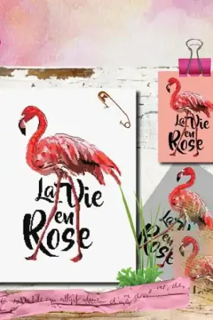 Offerta Del Giorno Foglio di punto croce - Fenicottero rosa - Isabelle Haccourt Vautier