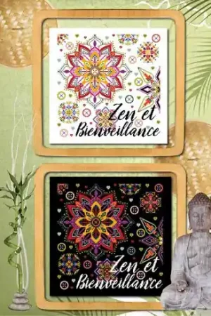 Foglio di punto croce - Zen e gentilezza - Isabelle Haccourt Vautier Professionale