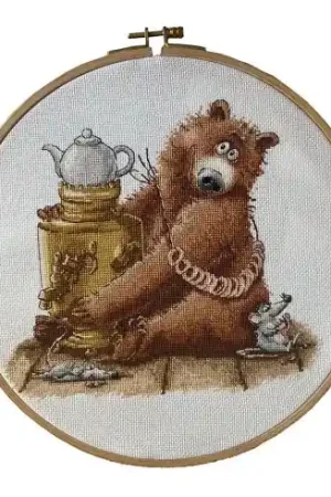 kit ricamo a punto croce - Tea party - Andriana Spedito Oggi