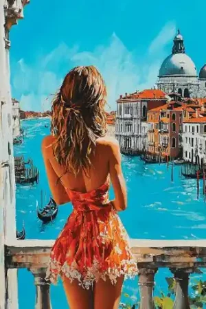 Kit ricamo diamante su telaio - Venezia soleggiata - Art City Prezzo Conveniente