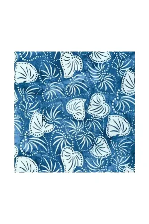 Batiks: Kasuri Collection, Tessuto Blue - Robert Kaufman Vendita Finale