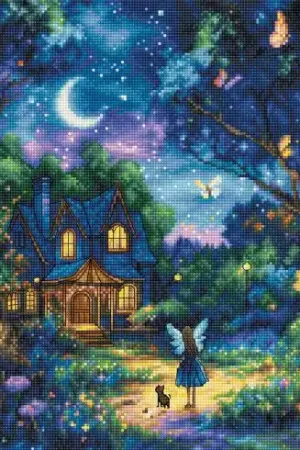 kit ricamo a punto croce - Il giardino di Luna - Letistitch Affare