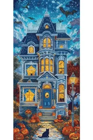 kit ricamo a punto croce - Villa infestata - Letistitch Esclusivo