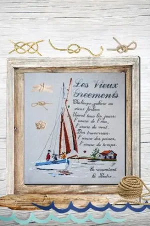 Foglio di punto croce - I vecchi impianti di risalita - Isabelle Haccourt Vautier Occasione