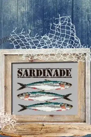 Foglio di punto croce - Festa della Sardina - Isabelle Haccourt Vautier Promozione Esclusiva