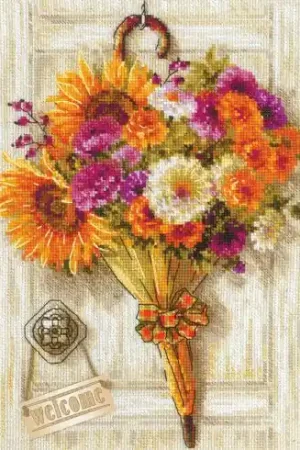 Offerta Lampo kit ricamo a punto croce - Ombrello d'autunno - Riolis