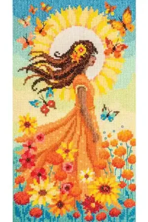 Offerta kit ricamo a punto croce - Figlia del sole - Vervaco