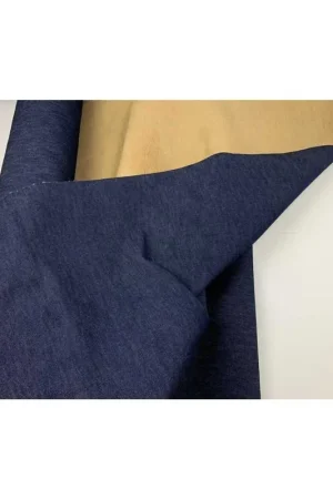 50 Cm Tessuto Jeans Accoppiato Pelliccia Beige Alto 150 Cm Promozione