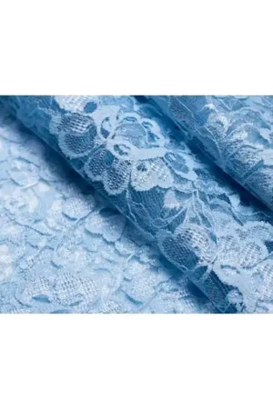 50 Cm Tessuto Pizzo Raschel Clara Fiori Carnevale Alto 150 Cm Quantità Limitata