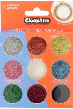 Super Prezzo Assortiment de 9 pots de paillettes végétales fines Cléopâtre - Multicolore