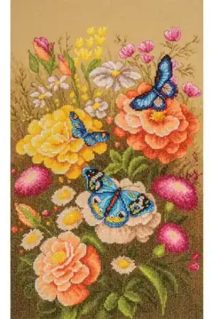 kit ricamo a punto croce - Giardino delle farfalle mistiche - Lanarte Ultimissimo Modello