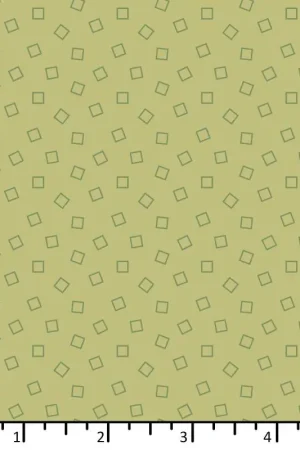 EQP Future Heirloom, Tunbling Blocks Light Olive - Tessuto Verde con quadratini Offerta Limitata