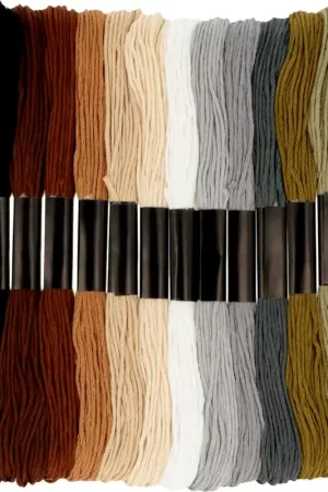 Assortiment 12 échevettes pour bracelet brésilien & broderie - Nature Prezzo Basso