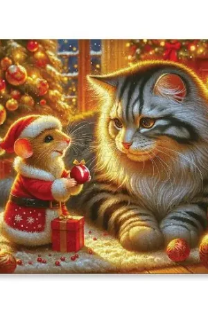 puzzle in legno - Gatto e topo - 250 pezzi - Wooden City Must-Have