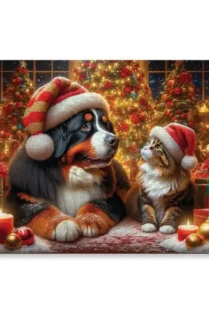 Sconto puzzle in legno - Cane e gatto - 505 pezzi - Wooden City