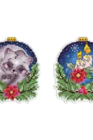 Kit di ornamenti da ricamare - Procione di Natale - MP Studia Reso Gratuito