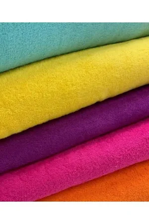 50 cm Tessuto Spugna di Cotone Tinta Unita Alta 145 cm Popolare