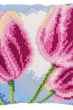 Prezzo Ridotto Kit cuscino fori grossi - Tulipani - Vervaco