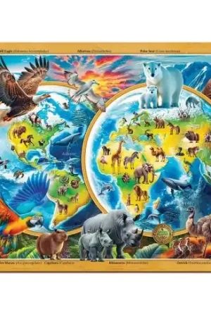 puzzle in legno - La fauna del pianeta -1010 pezzi - Wooden City Sconto