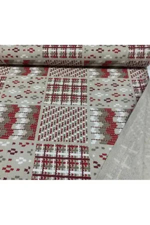 50 cm Tessuto Panama Tappezzeria Stampato Cuori Piccoli Geometrico Shabby rosso alto 280 cm Super Prezzo