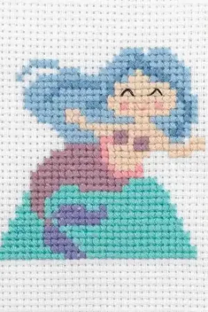 Subito Disponibile Kit di ricamo a punto croce per bambini - Sirena - Anchor