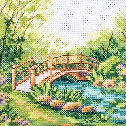Saldi kit ricamo a punto croce - Ponte in primavera - MP Studia