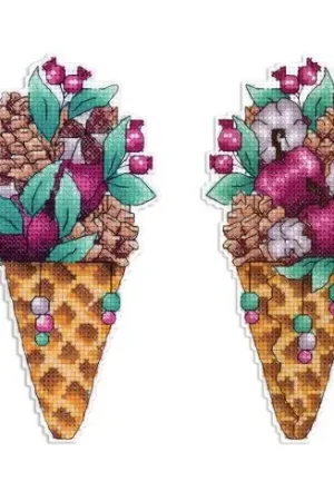 Kit di ornamenti da ricamare - Un assaggio d'inverno - MP Studia Offerta Lampo