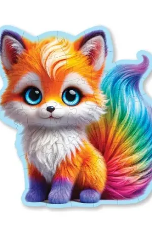 Di Tendenza puzzle in legno - Volpe carina - 50 pezzi - Wooden City