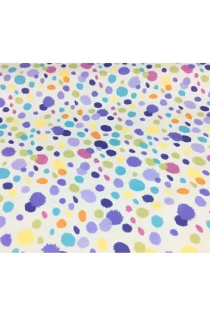 50 cm Tessuto per tappezzeria piquet stamapato fondo celeste disegno macchie spruzzate alto 280 cm in cotone Non Perdere