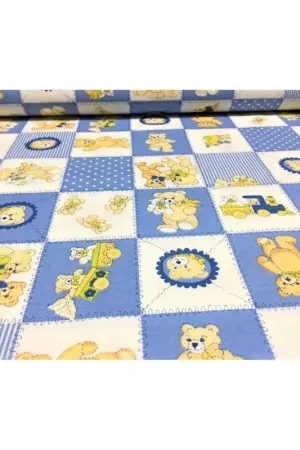 A Buon Prezzo 50 cm Tessuto per tappezzeria stamapato baby orsetto giocattoli alto 280 cm