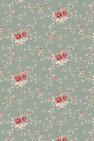 Economico Tilda Merry Little Christmas Blender, Noel Duckegg, tessuto con stampa di rose e agrifoglio su fondo azzurro uova d'anatra