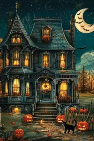 Kit ricamo diamante - Casa di Halloween - Letistitch Prezzo Scontato