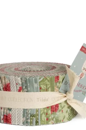 Tilda Merry Little Christmas Fabric Roll, 40 Strisce da 2,5 x 42 pollici Collezione Base Economico
