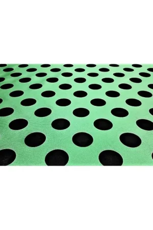 Scelto Dai Clienti Tessuto Rasetto Semielastico Carnevale Stampa Pois Nero Alto 150 Cm