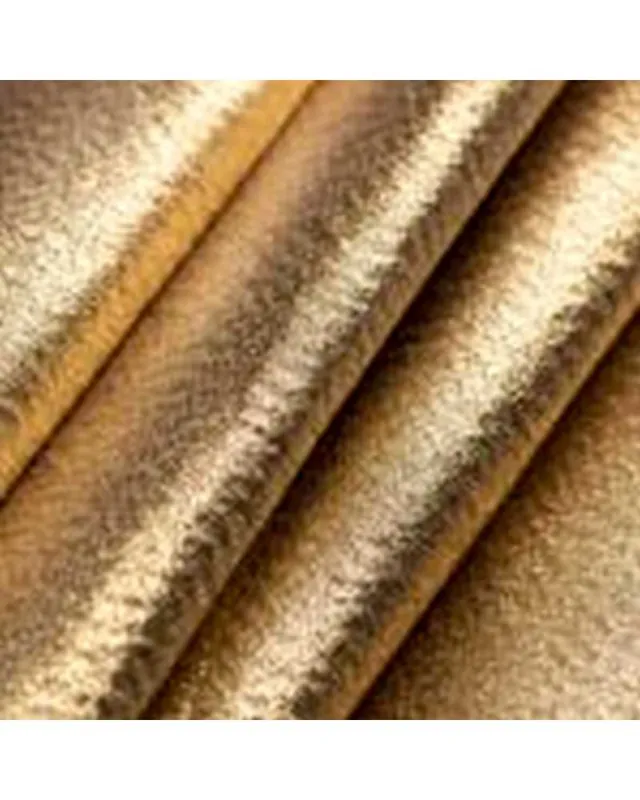 Tessuto Stagnola Lamè Crespato Lurex Argento e Oro Alto 150 Cm Offerta