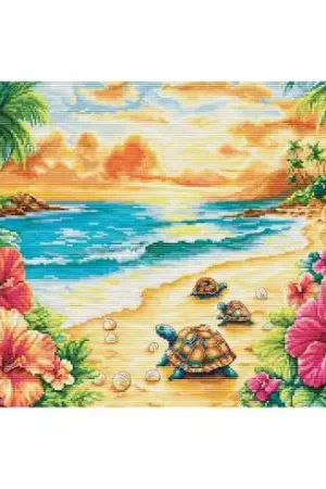 kit ricamo a punto croce - Estate tropicale - Luca-S Ordina Subito