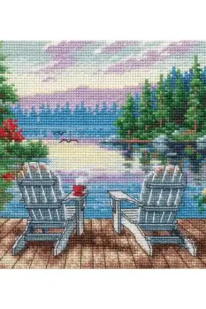 kit ricamo a punto croce - Mattina al lago - Dimensions Ultimissimo Modello