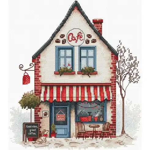 kit ricamo a punto croce - Benvenuti al bar - Luca-S Promozione